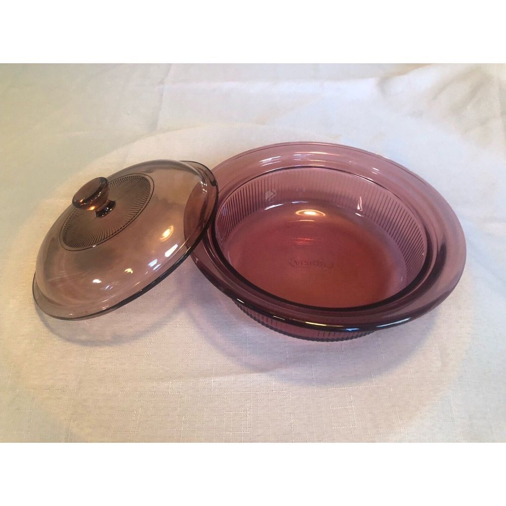 Corning Visions Cranberry 1.5‎ Qt  And 1 QT Cookware With Matching Lids